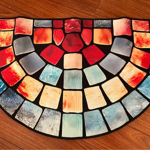 Colorful Mosaic Pattern Rug - Picture 3 of 3